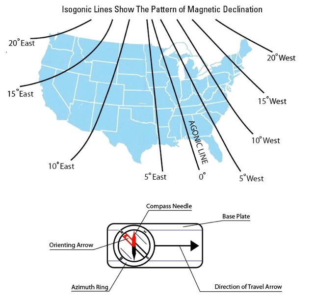 Magnetic Declination map